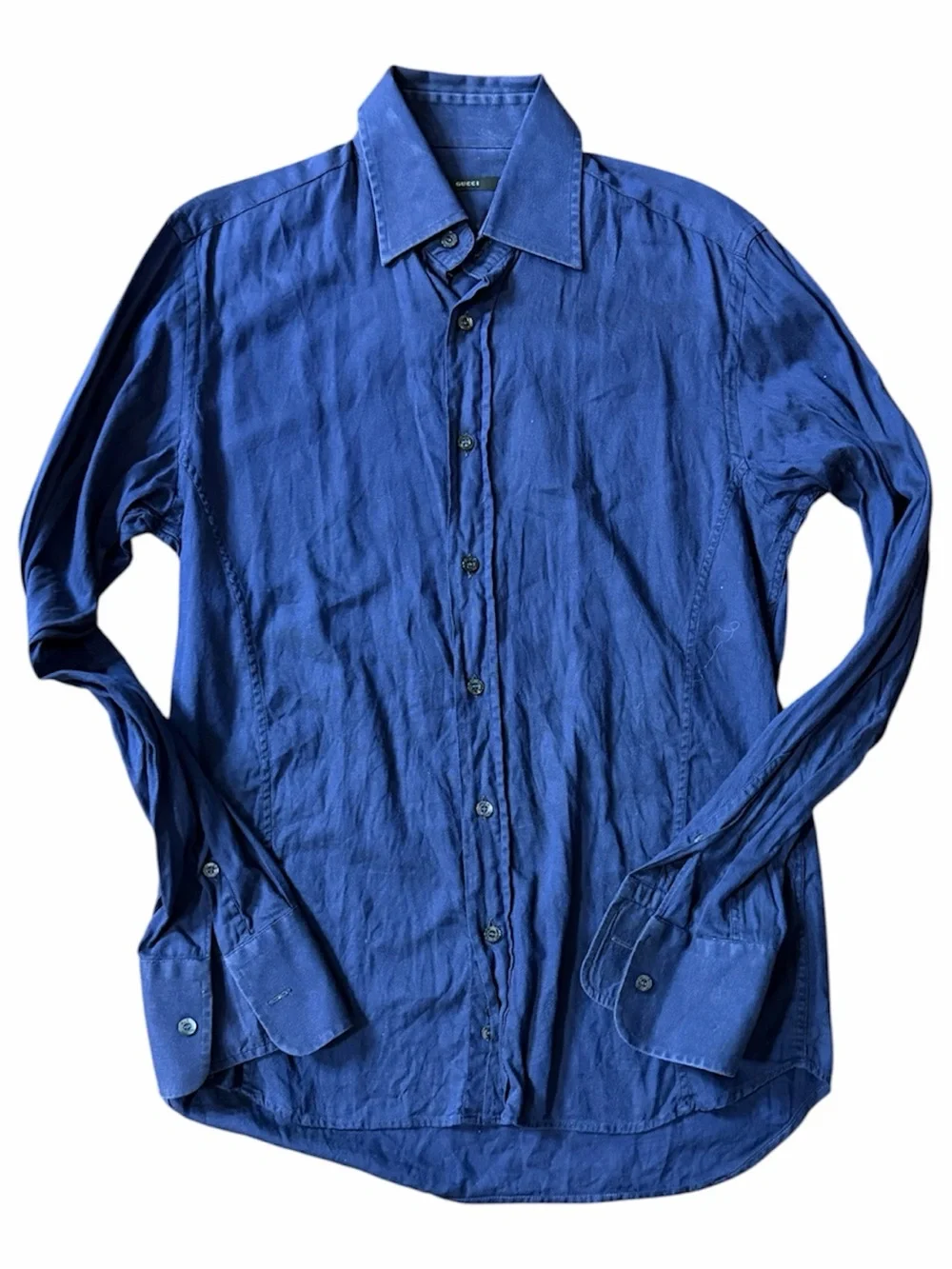 Gucci Men's Royal Blue Casual Button-Down Shirt